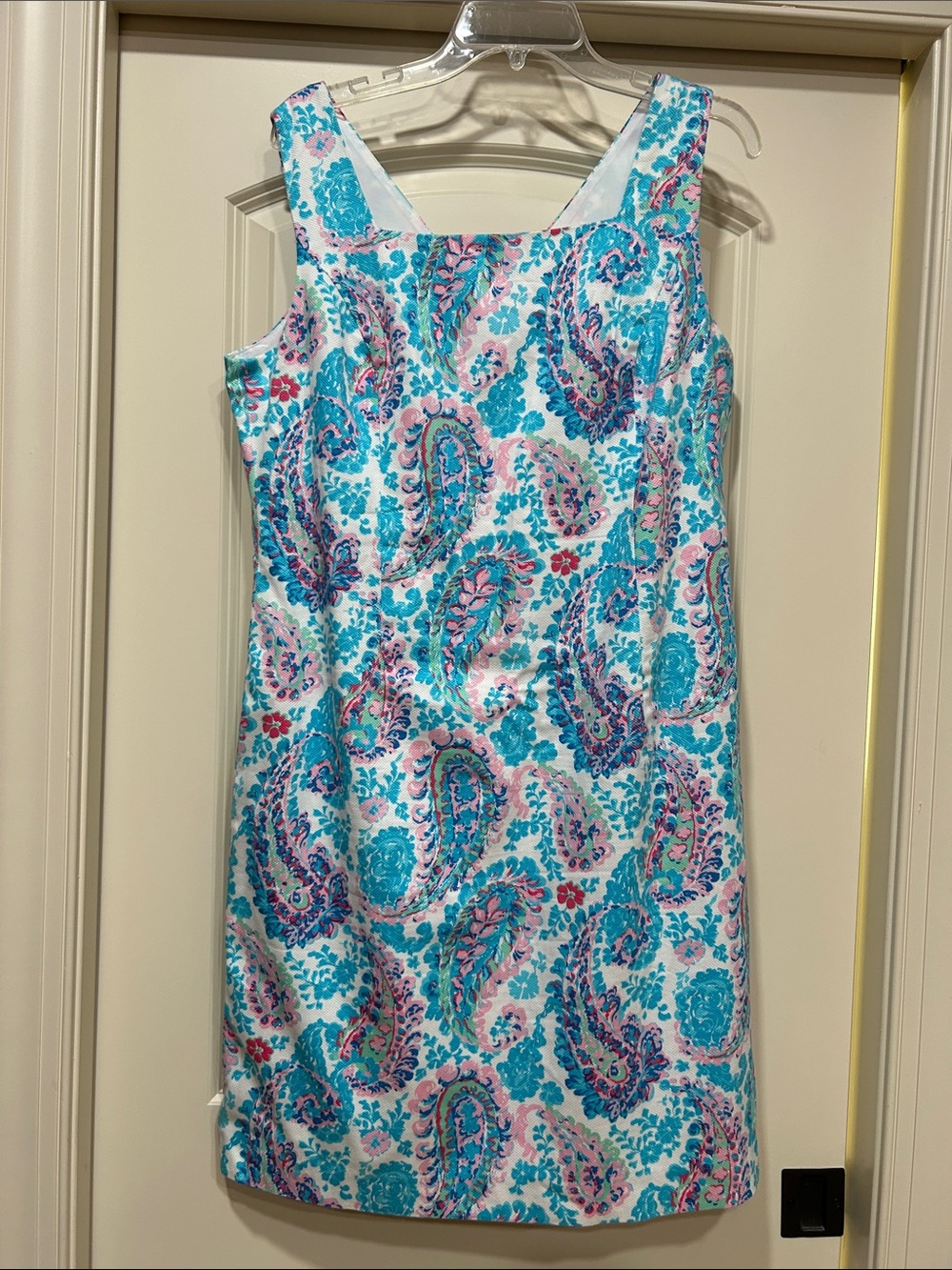 Talbots Turquoise & Pink Paisley Shift Dress